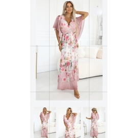Nice evening dress med slå om bælte fra dansk butik 